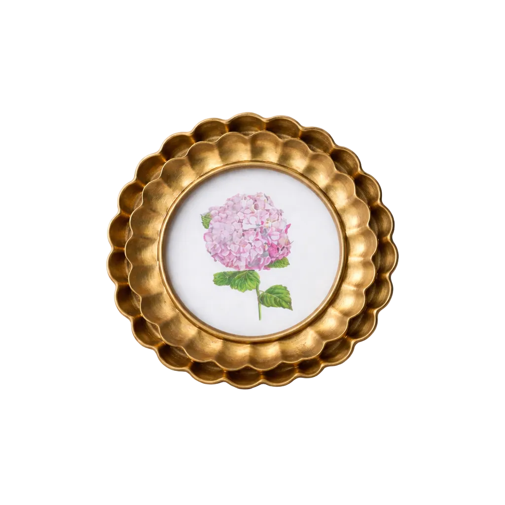 Bronze Round Scallop Photo Frame | By Luxe B Co. 