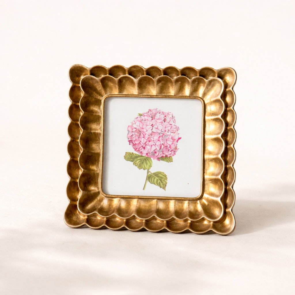 Bronze Square Scallop Photo Frame | By Luxe B Co.
