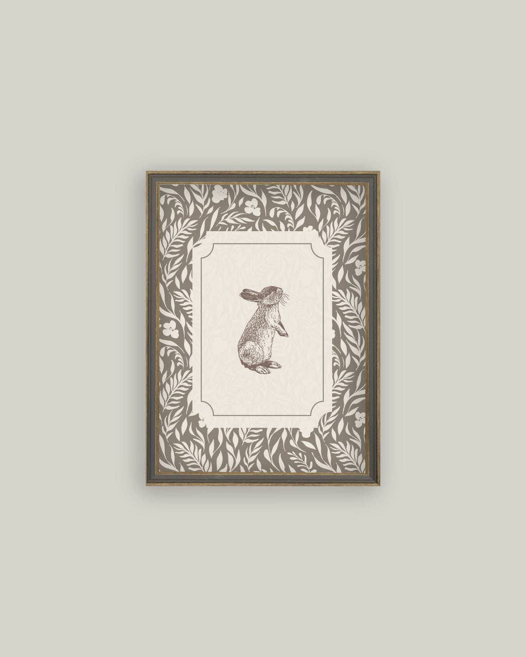 Brown Bunny Framed Antique Art - Luxe B Co