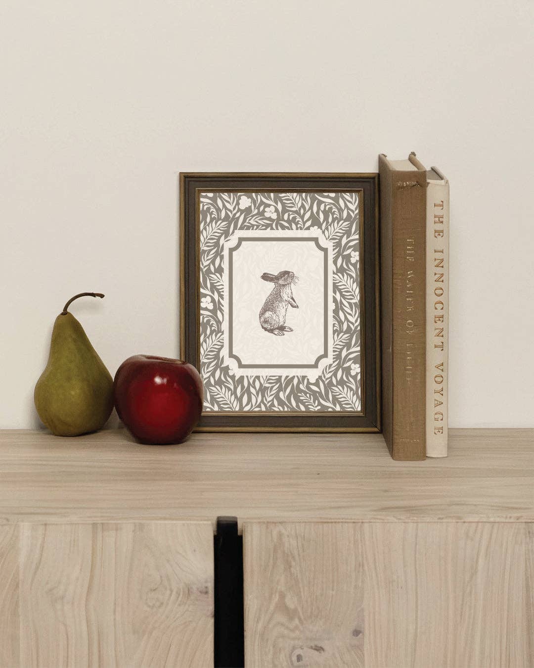 Brown Bunny Framed Antique Art - Luxe B Co