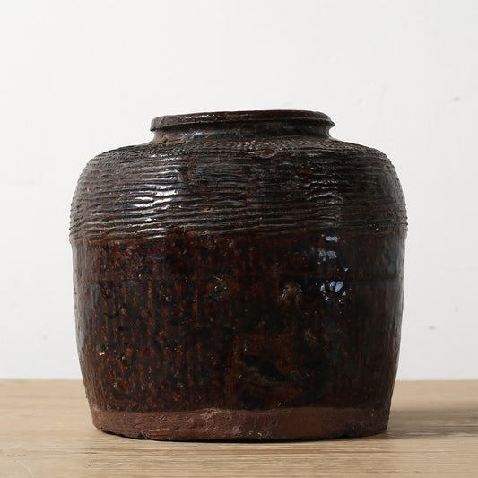 Brown Glaz Vintage Pot | By Luxe B Co.