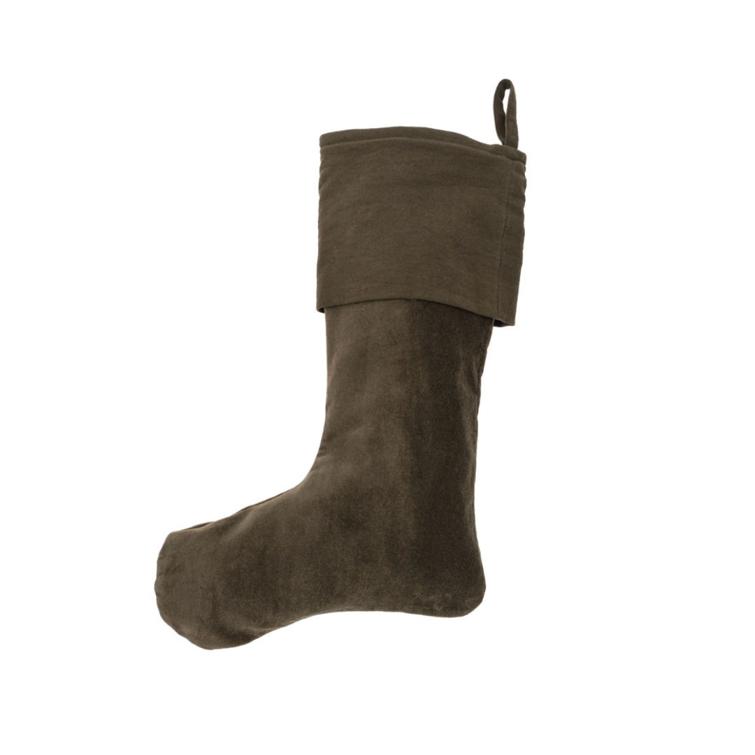 Brown Velvet Stocking | By Luxe B Co 