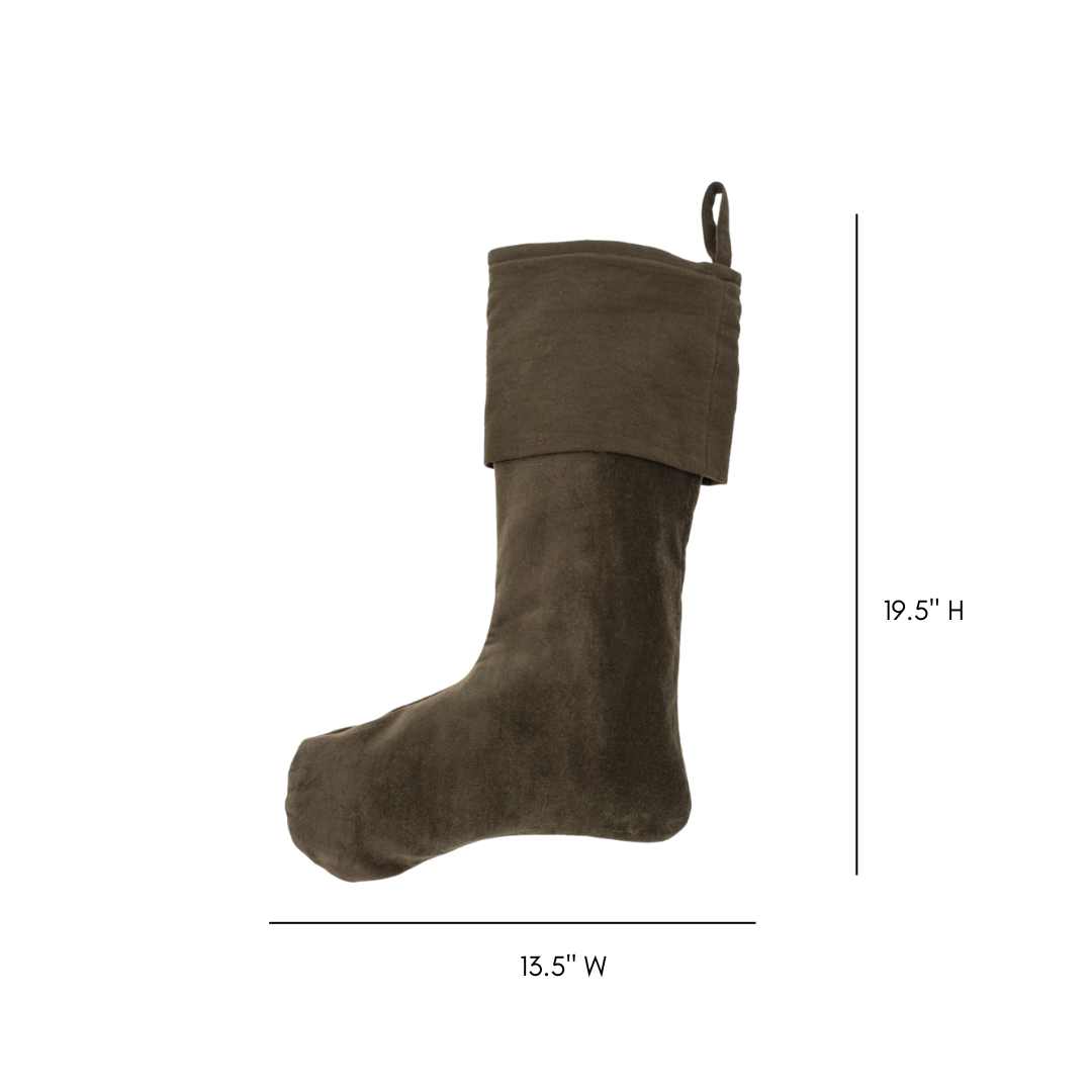 Brown Velvet Stocking | By Luxe B Co 