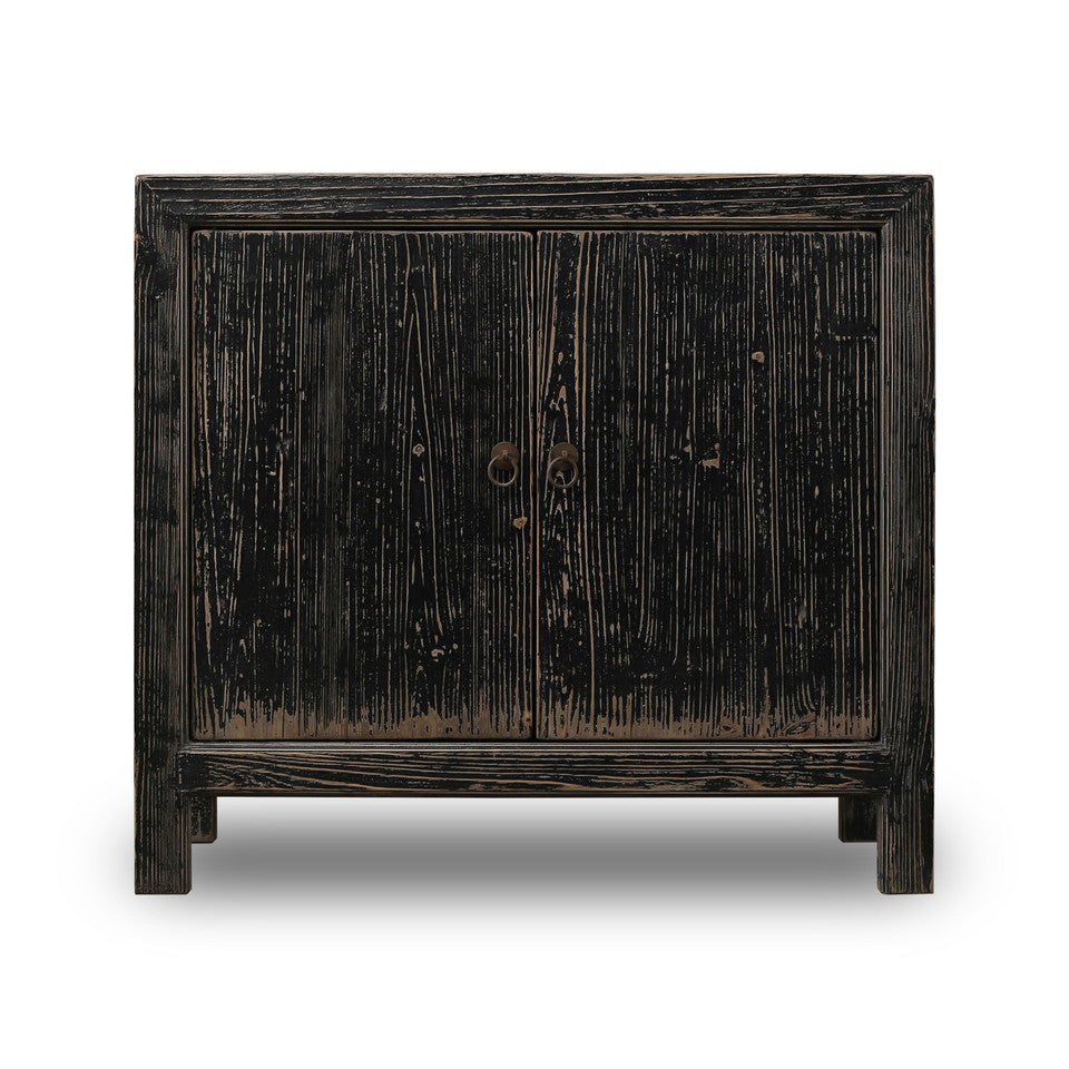 Calabasas Elm Wood Console Table Grand Black Wash | By Luxe B Co.