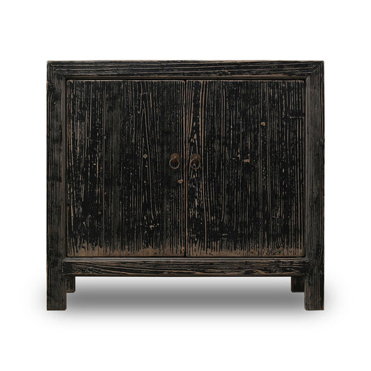 Calabasas Elm Wood Console Table Grand Black Wash | By Luxe B Co.