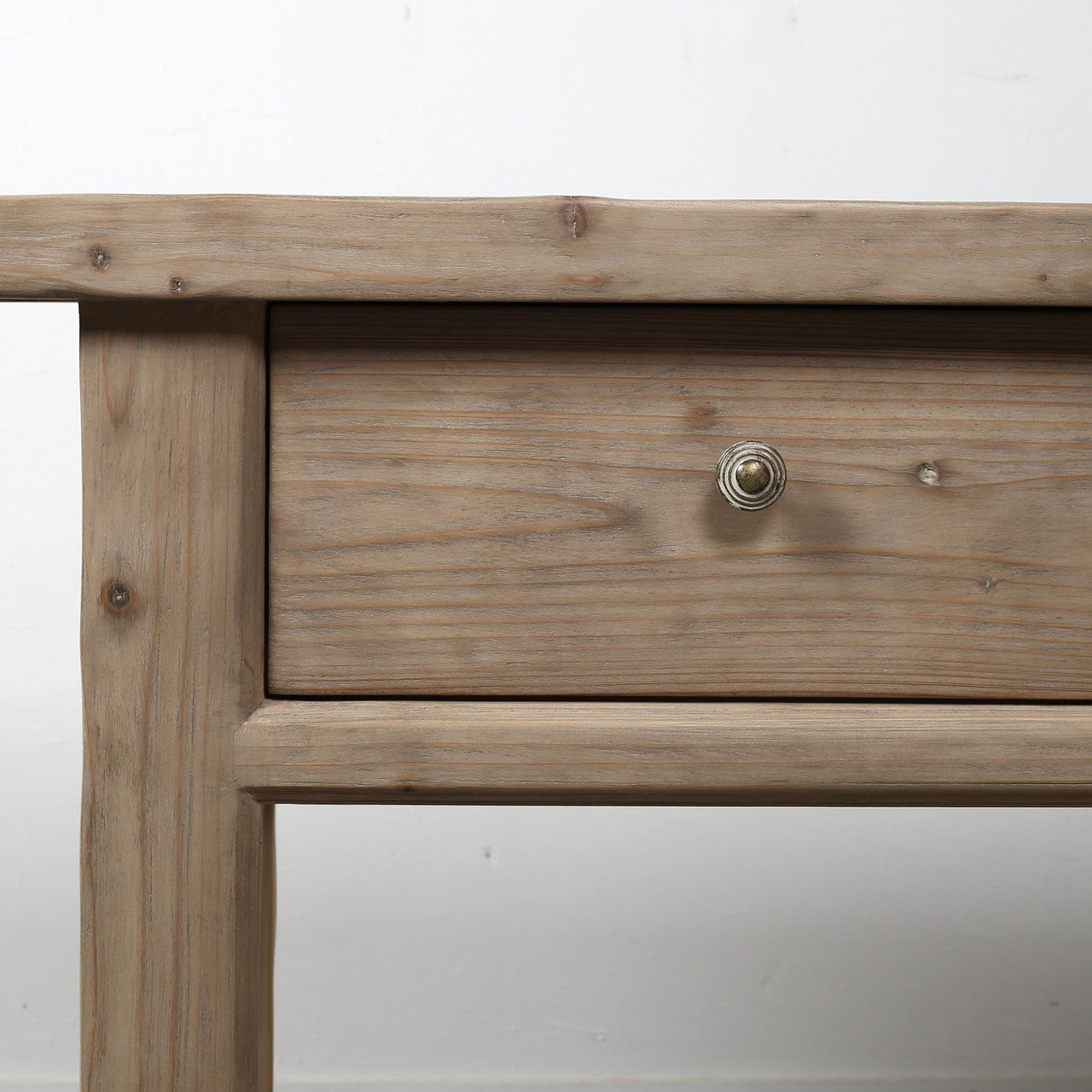 Capitola Four Drawer Reclaimed Elm Wood Console Table With Shelf | By Luxe B Co.