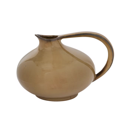 Caramel Glazed Serpentine Pitcher | By Luxe B Co.