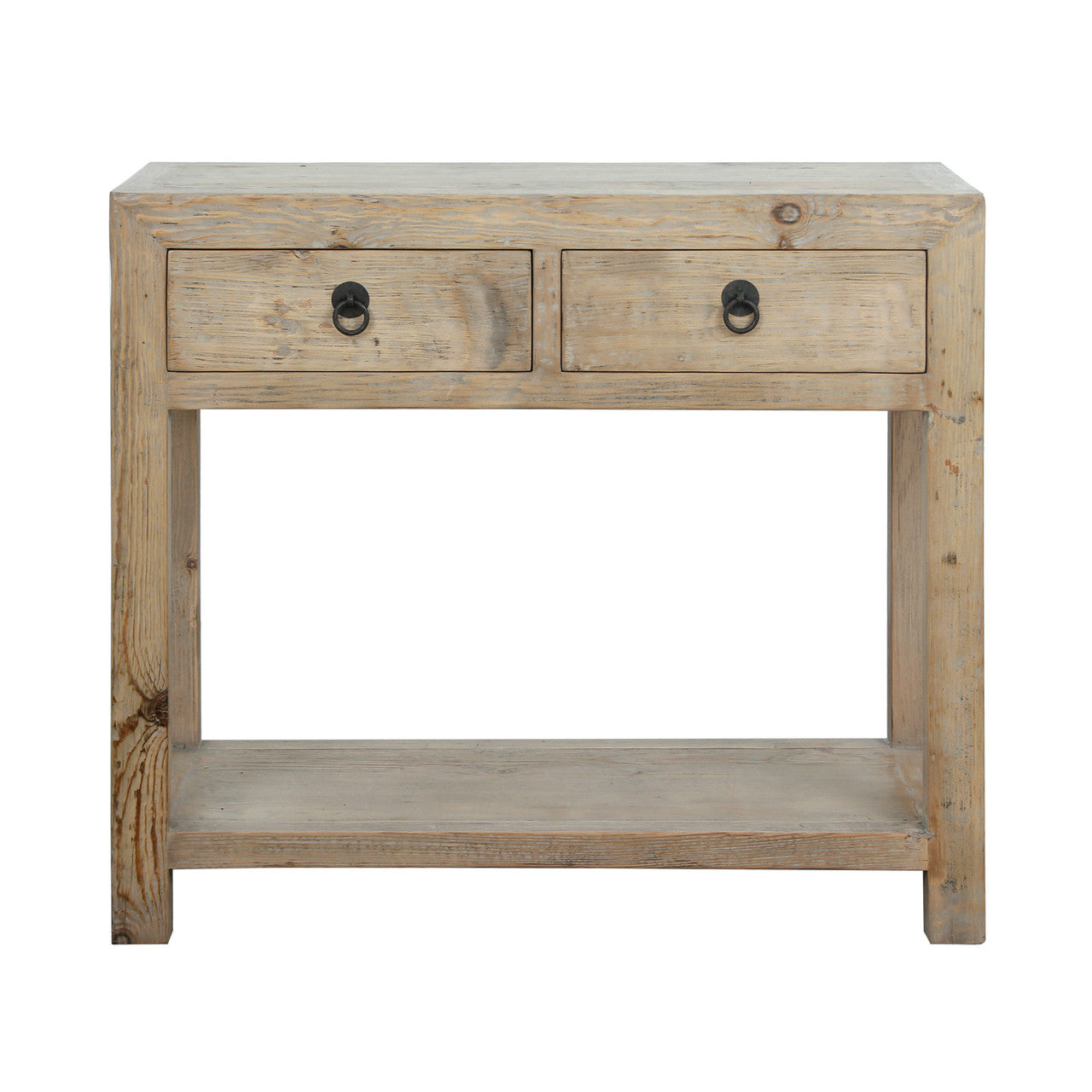 Carmel Two Drawer Reclaimed Elm Wood Console Table | By Luxe B Co.