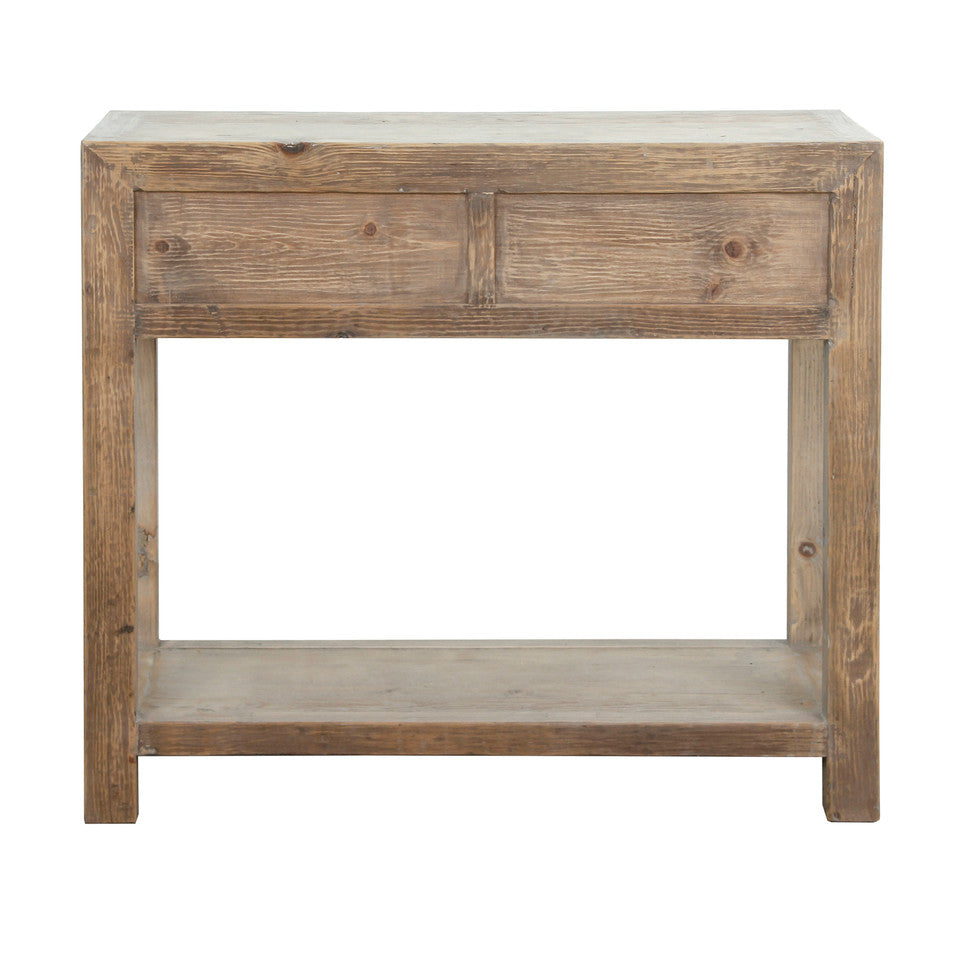 Carmel Two Drawer Reclaimed Elm Wood Console Table | By Luxe B Co.