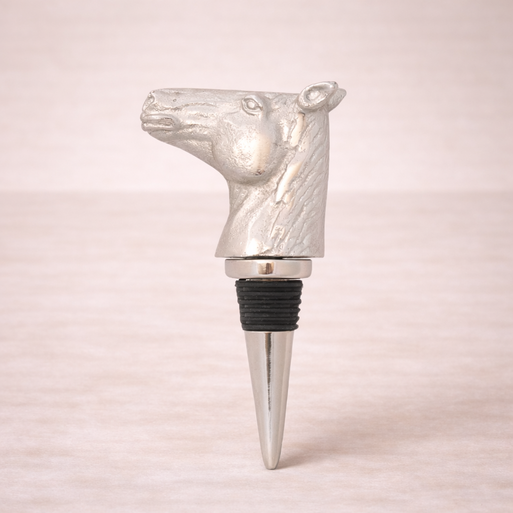 Cast Aluminum Horse Head Bottle Stopper | By Luxe B Co.