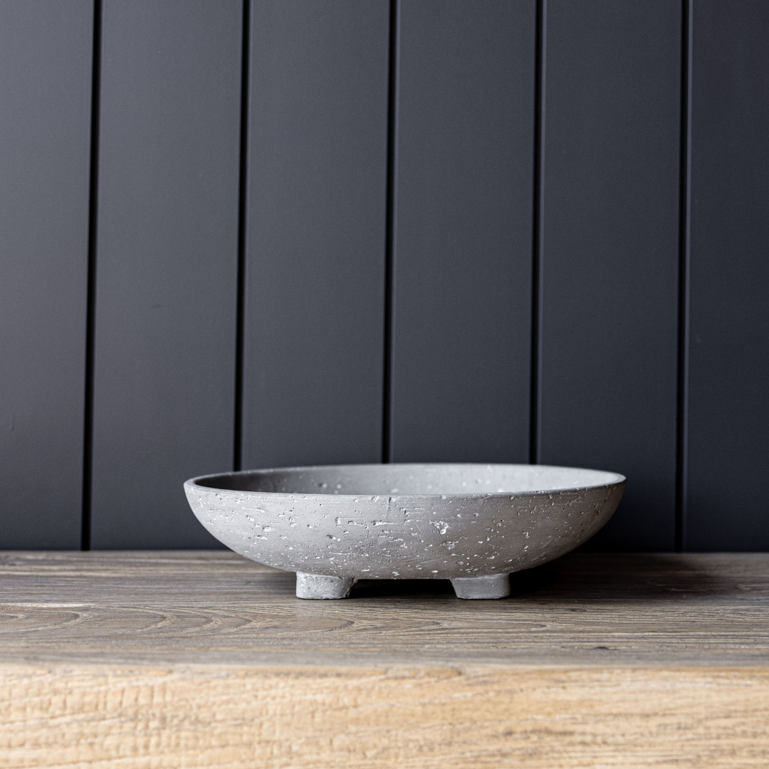 Cement Footed Bowl | By Luxe B Co.