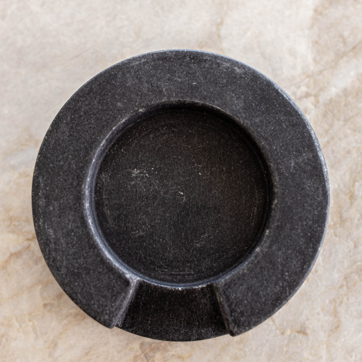 Charcoal Marble Round Spoon Rest | By Luxe B Co. 