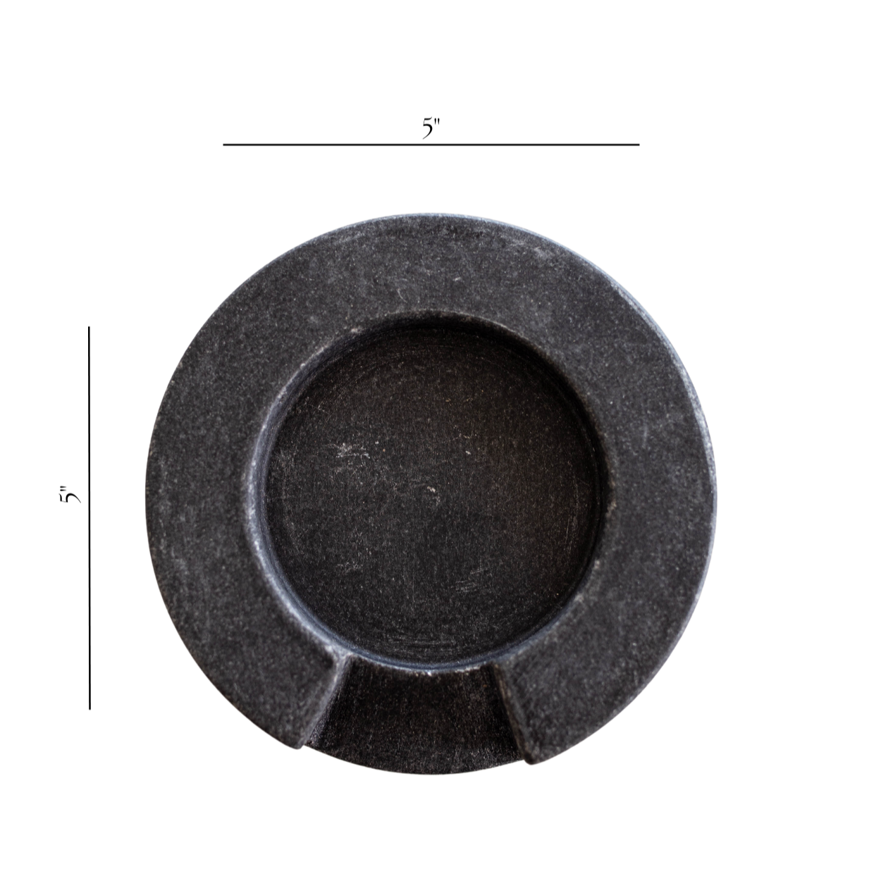 Charcoal Marble Round Spoon Rest | By Luxe B Co. 