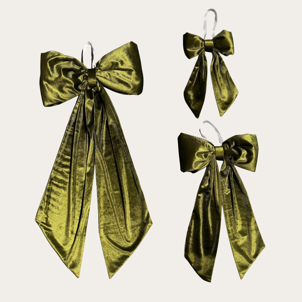 Chartreuse Velvet Holiday Bows | By Luxe B Co.