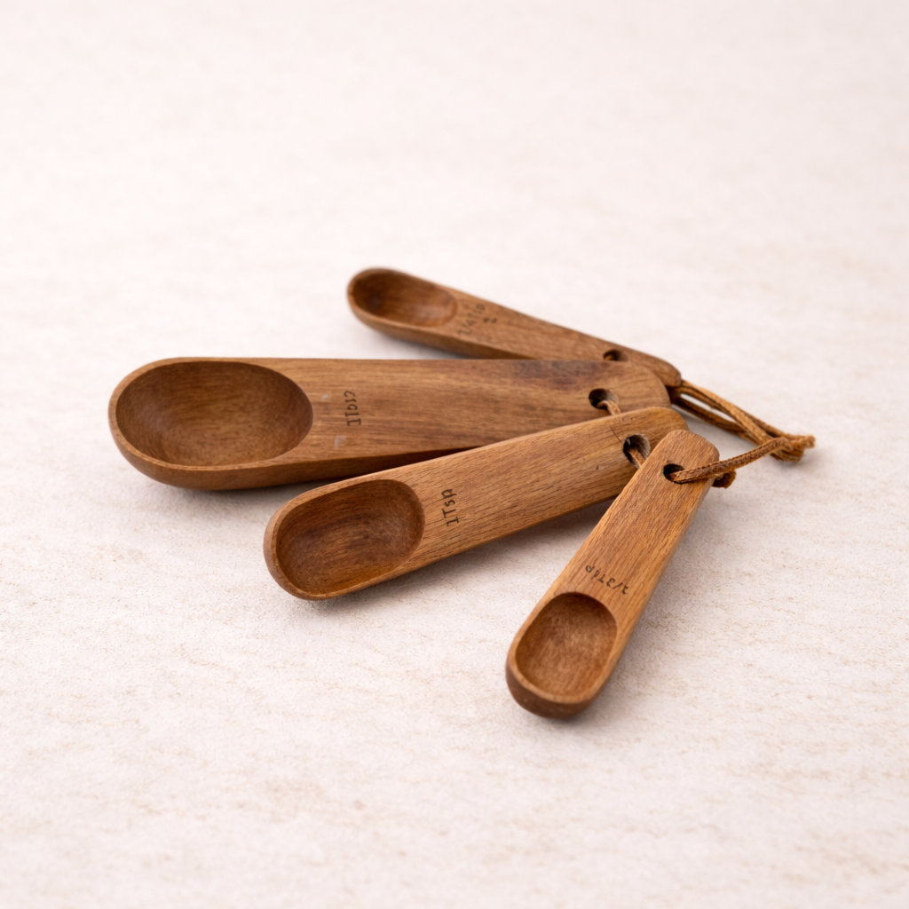 Acacia Wooden Measuring Spoons - Luxe B Co