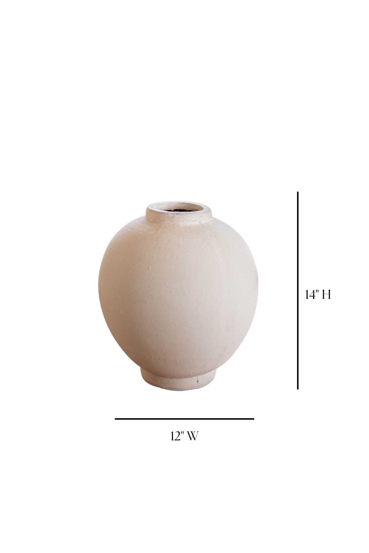 Chios Cream Round Vase Pot Large | By Luxe B Co. 