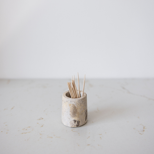 Chocolate Marble Toothpick Holder | By Luxe B Co. 