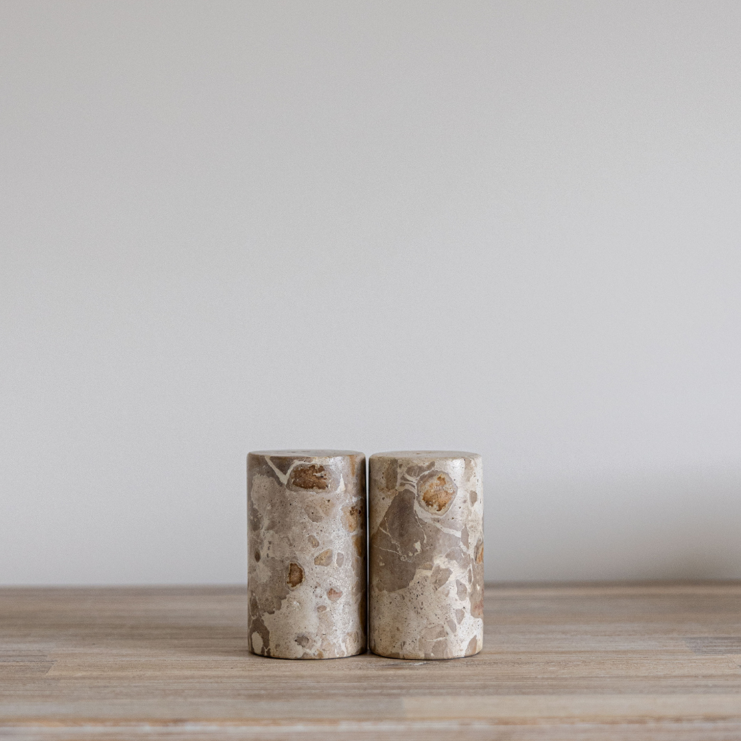 Chocolate Marble Salt & Pepper Shakers | By Luxe B Co.