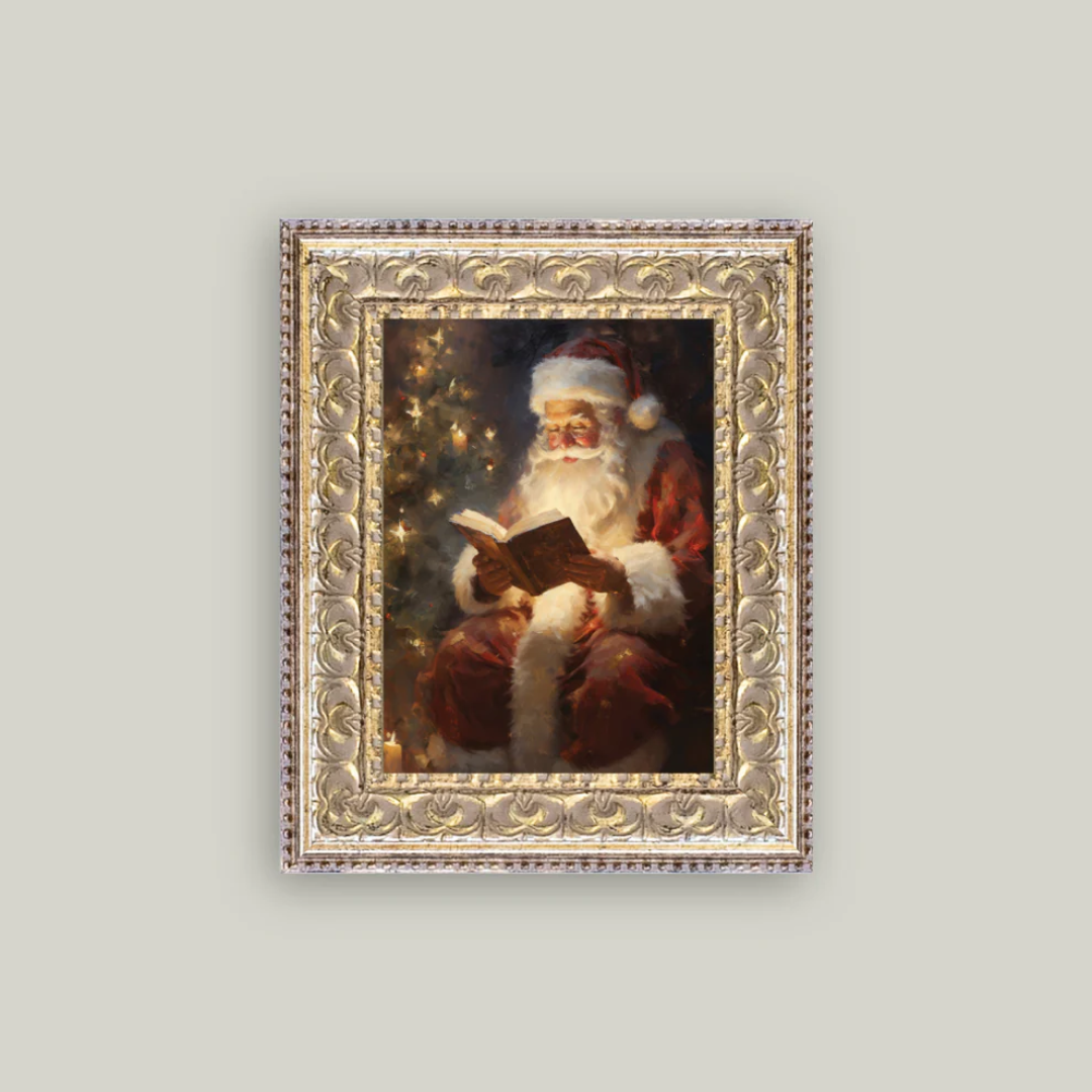 Classic Santa Framed Antique Inspired Art | By Luxe B Co. 