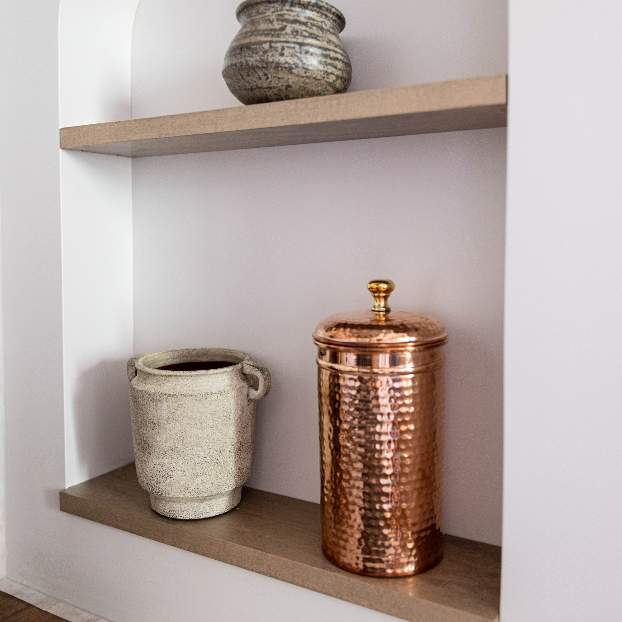 Copper Hammered Canister - Luxe B Co