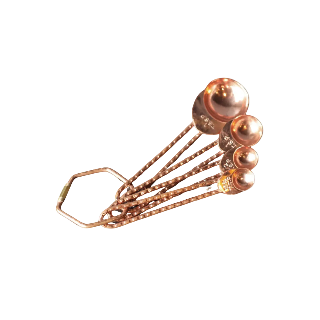 Copper Hammered Measuring Spoons | By Luxe B Co. 