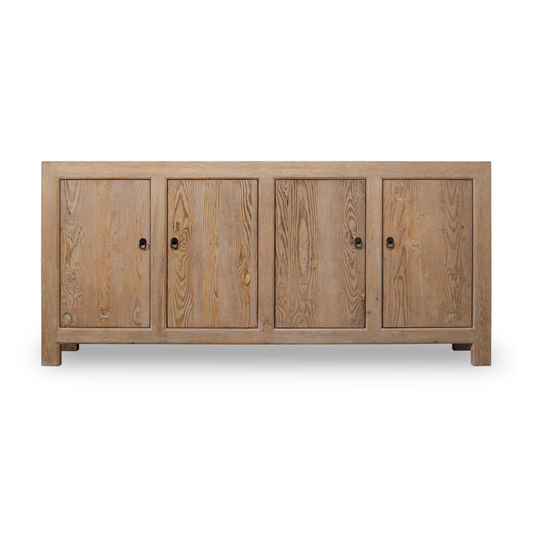 Paso Robles Reclaimed Wood Four Door Tall Entertainment Console - Luxe B Co