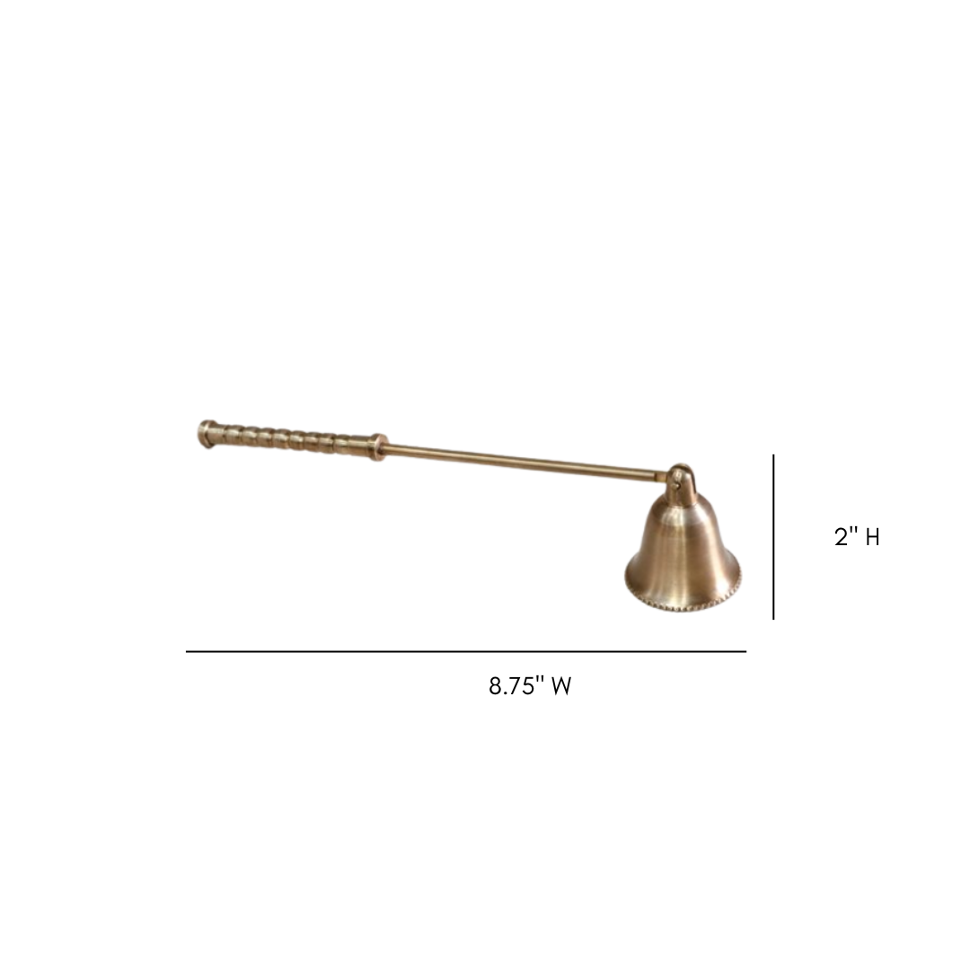Decorative Bell Brass Candle Snuffer | By Luxe B Co.