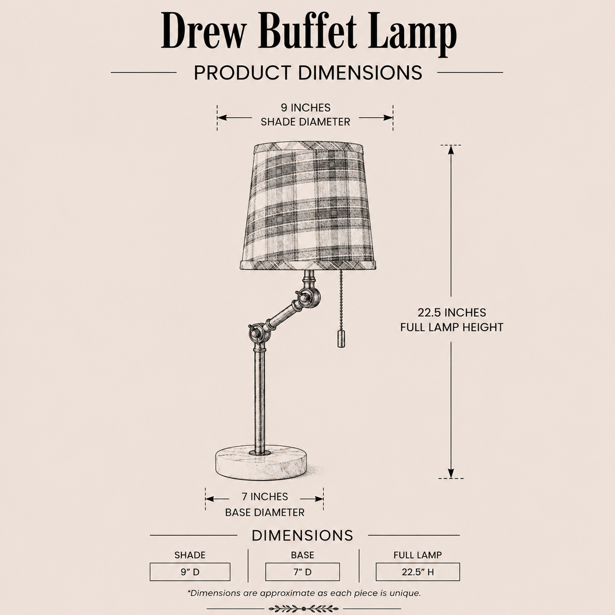 Drew Buffet Lamp By Luxe B Co.