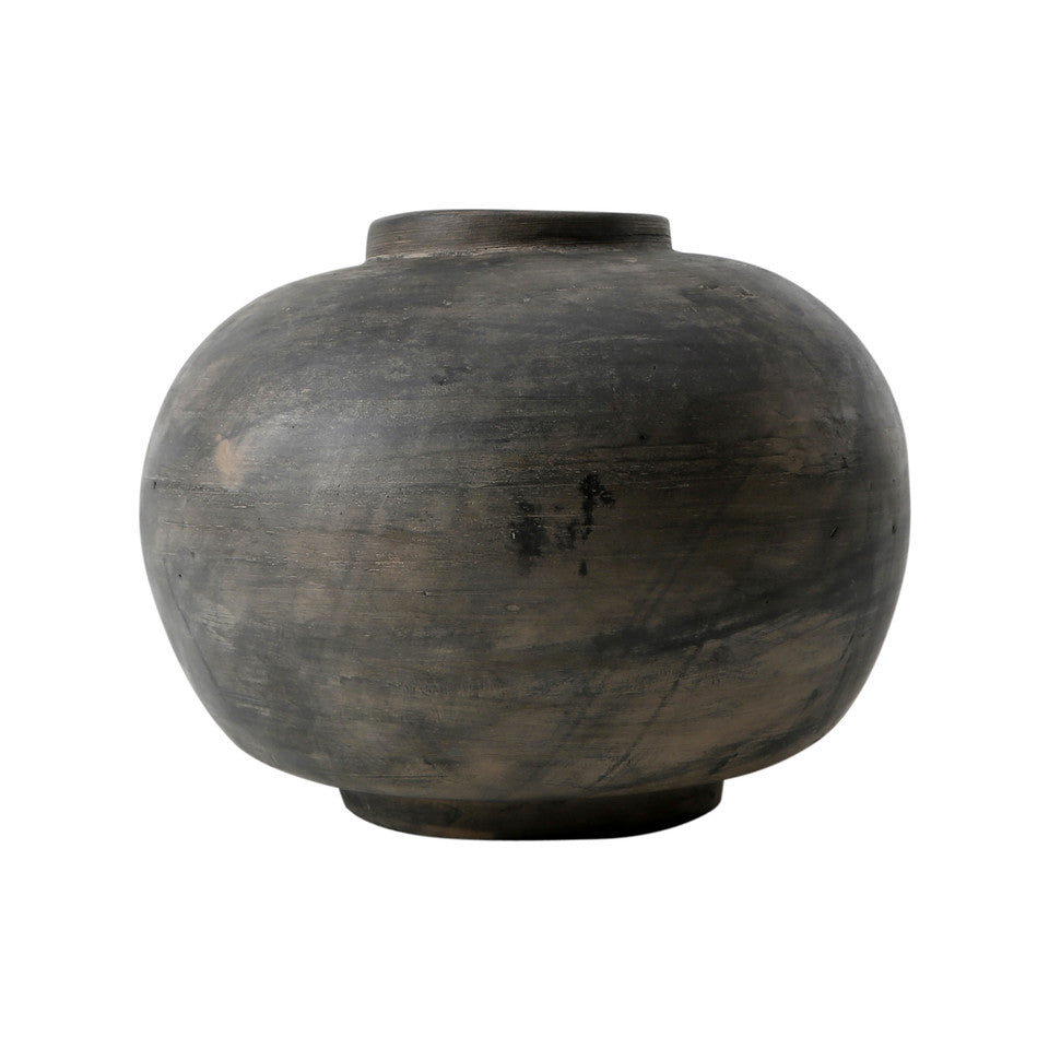 Earhty Gray Round Pot | By Luxe B Co.