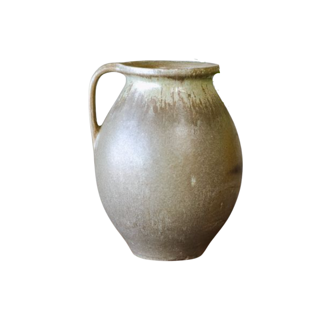 Earthy Green Terracotta Handled Jug | By Luxe B Co.