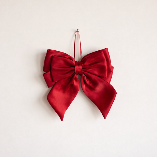 Red Gauze Bold Bow