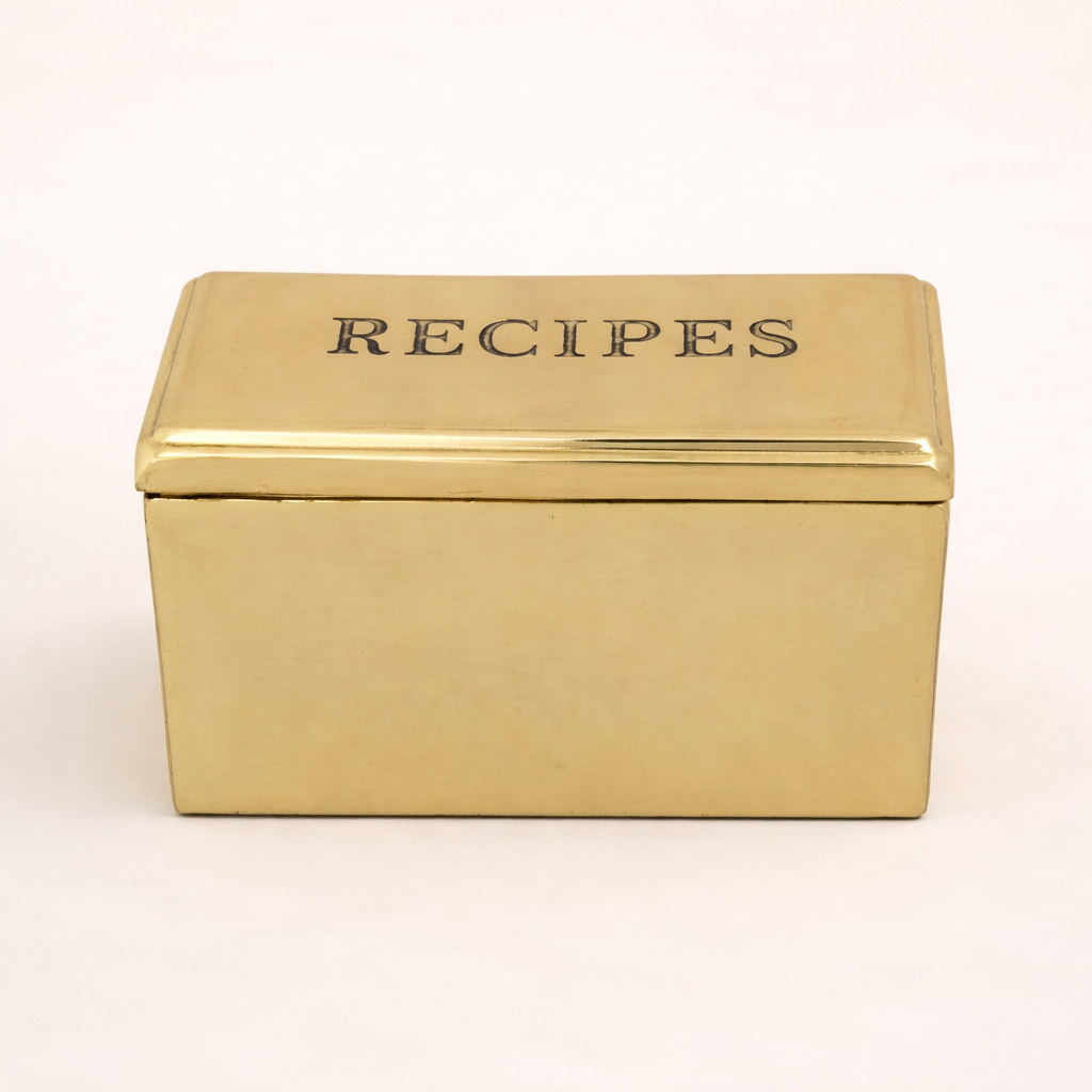 Etched Stainless Steel Recipe Box | By Luxe B Co. 