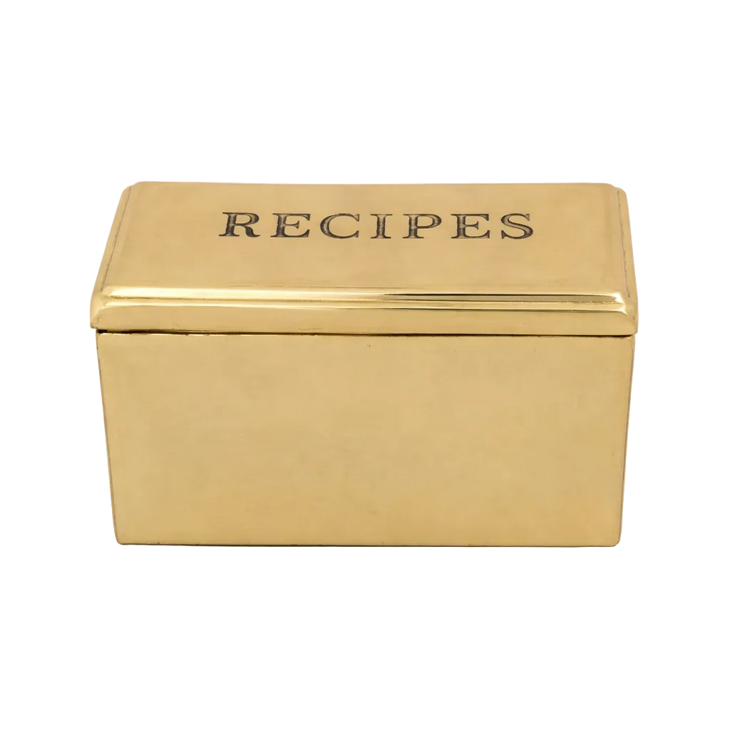 Etched Stainless Steel Recipe Box | By Luxe B Co. 