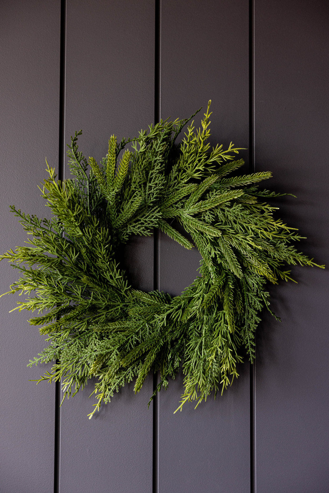 Norfolk & Cypress Pine Mixed Wreath 12"