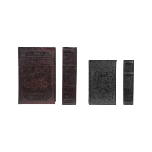 Faux Leather Storage Book Boxes | By Luxe B Co.