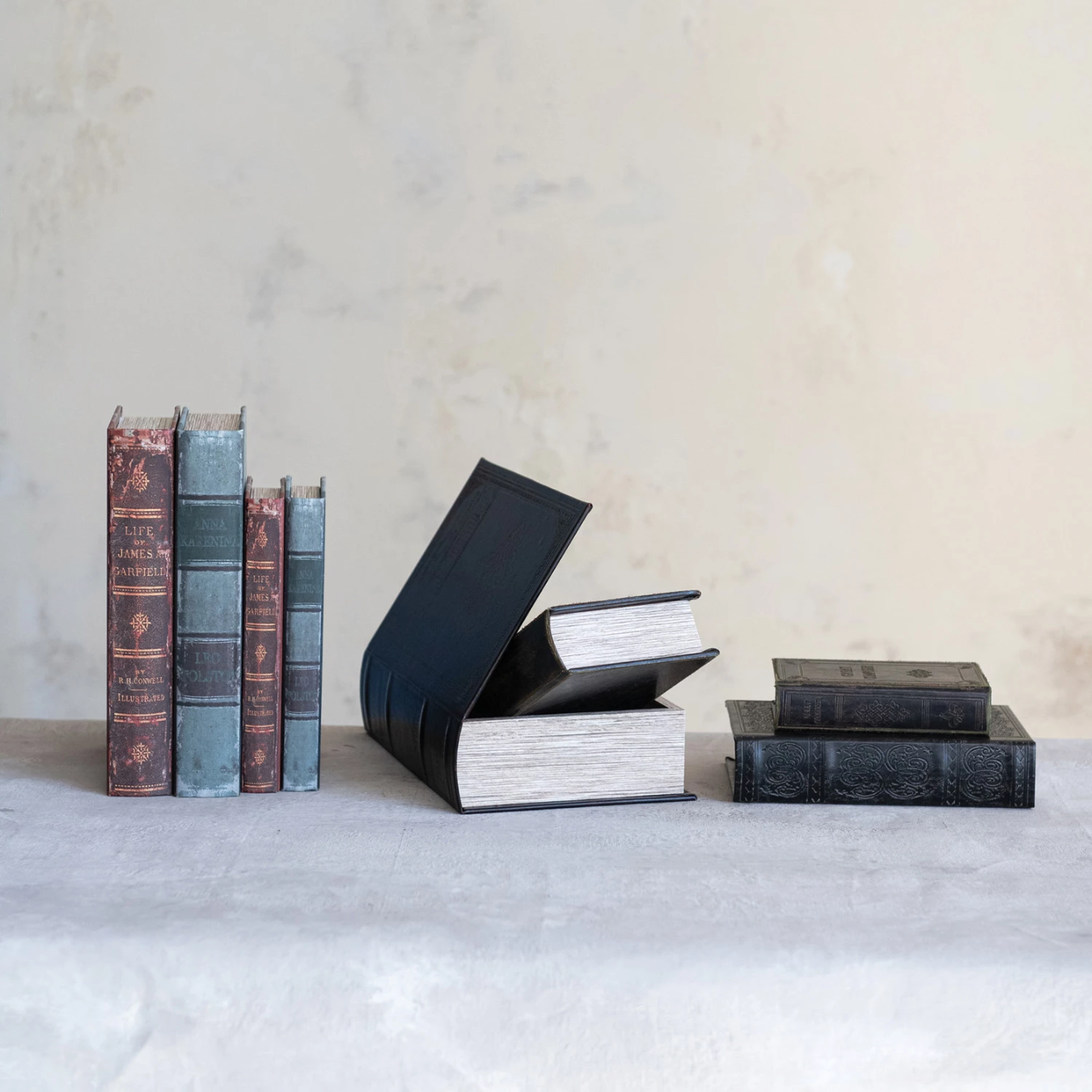 Faux Leather Storage Book Boxes | By Luxe B Co.