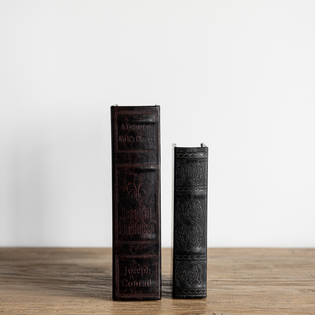 Faux Leather Storage Book Boxes | By Luxe B Co.