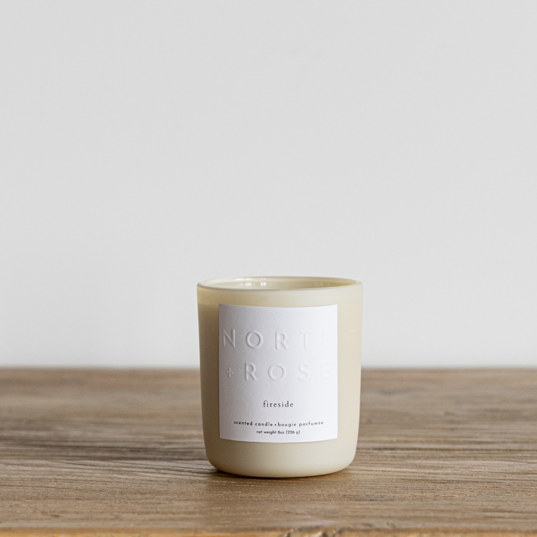Fireside Soy Wax Candle with Wood Wick | By Luxe B Co.