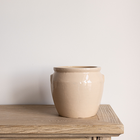 French Replica Cream Glazed Confit Crock Pot | By Luxe B Co.