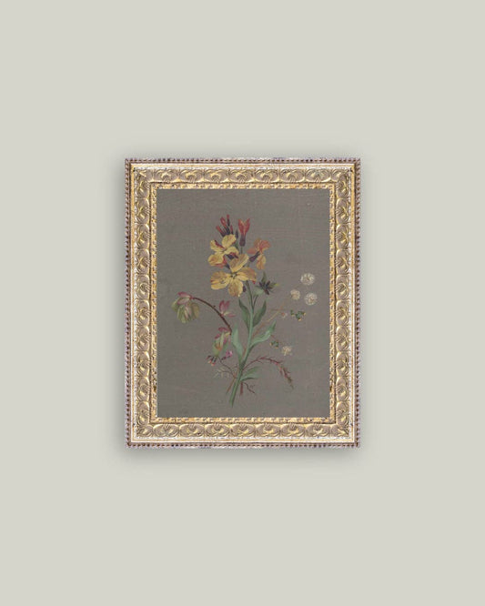 French Wildflowers Framed Antique Art - Luxe B Co