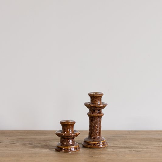 Gingerbread Ceramic Candle Holder | By Luxe B Co. 