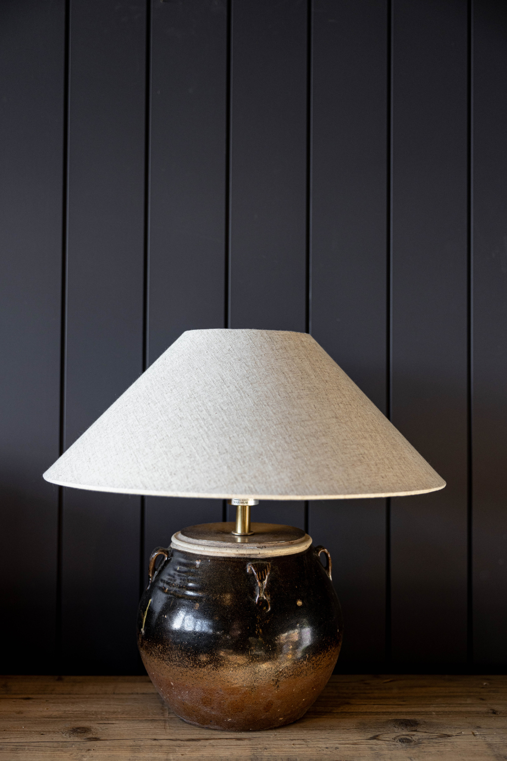 Glazed Handled Pot Table Lamp | By Luxe B Co.