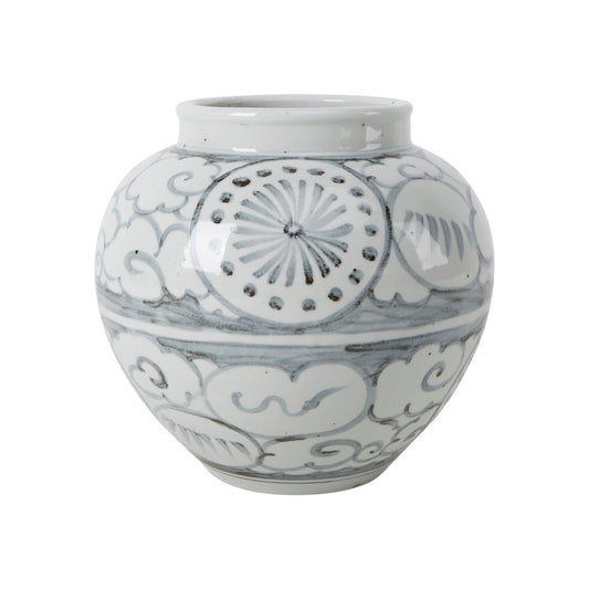 Glazed Cloud Motif Vase | By Luxe B Co.