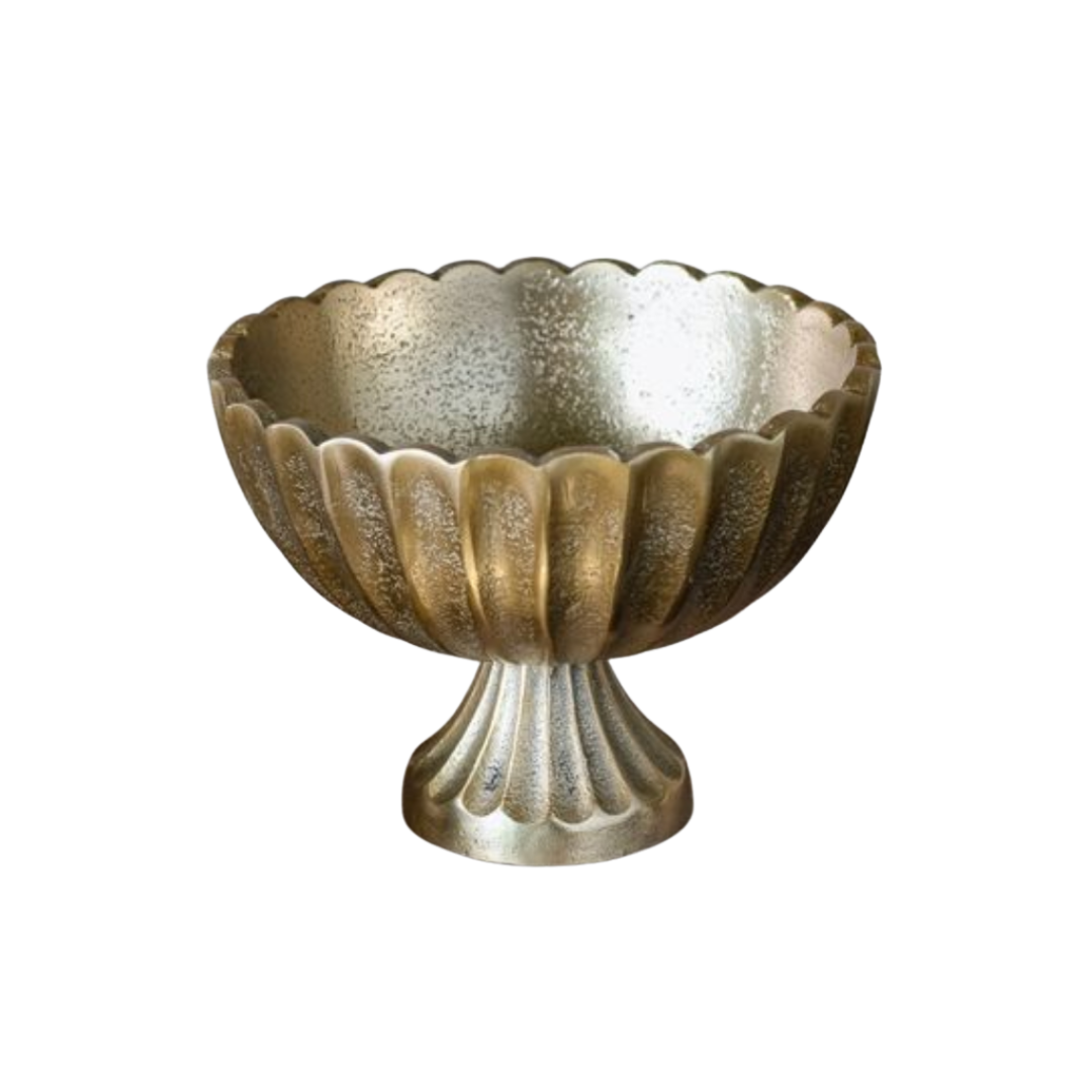 Gold Stripe Footed Compote | By Luxe B Co.