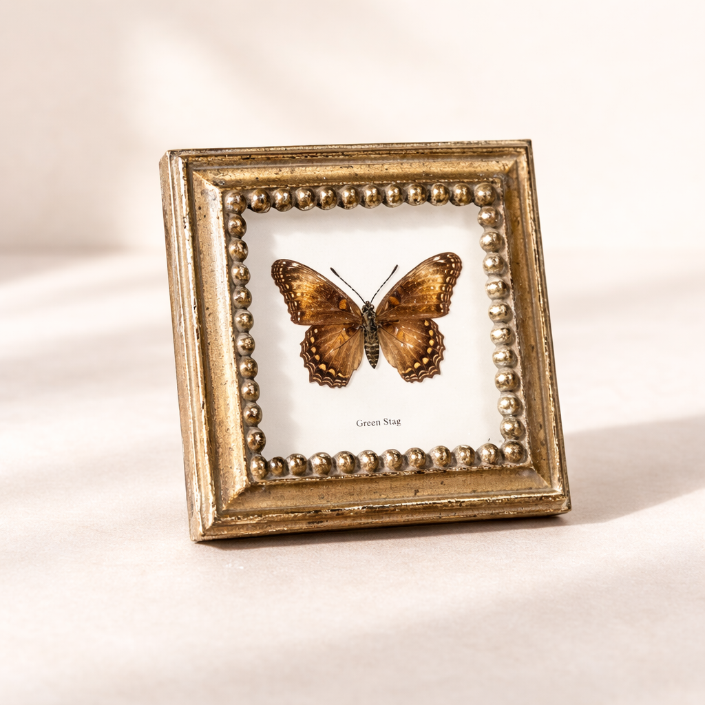 Gold Beaded Square Photo Frame | By Luxe B Co.