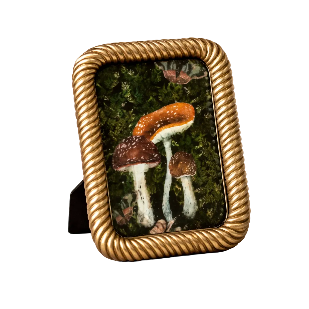 Gold Rectangle Cord Photo Frame | By Luxe B Co. 