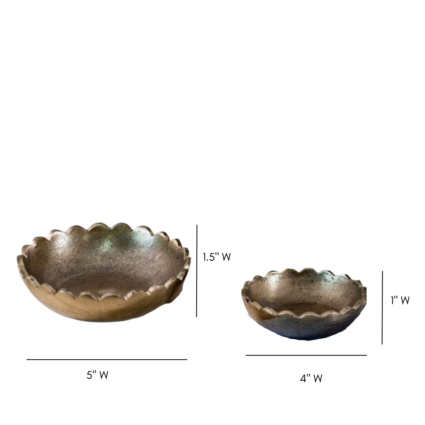 Gold Scallop Bowls | By Luxe B Co.