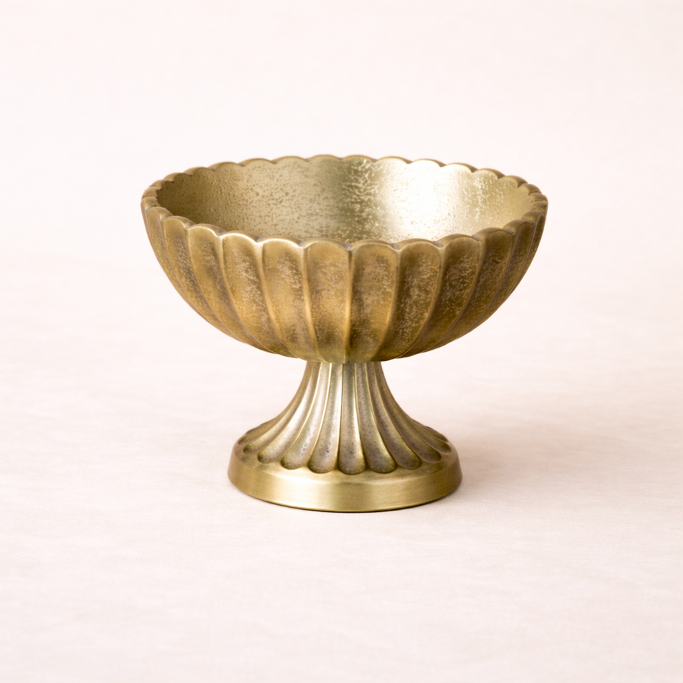 Gold Stripe Footed Compote | By Luxe B Co.