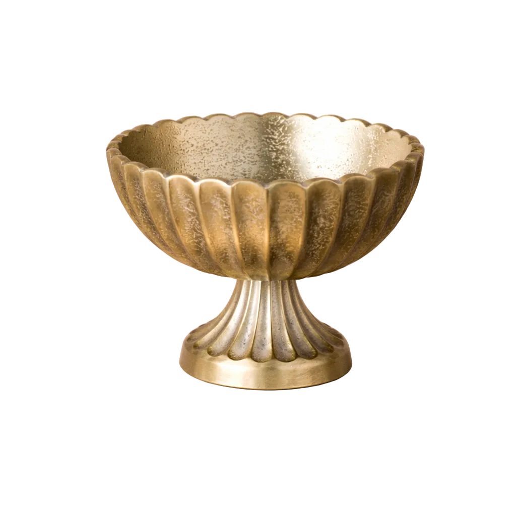 Gold Stripe Footed Compote | By Luxe B Co.