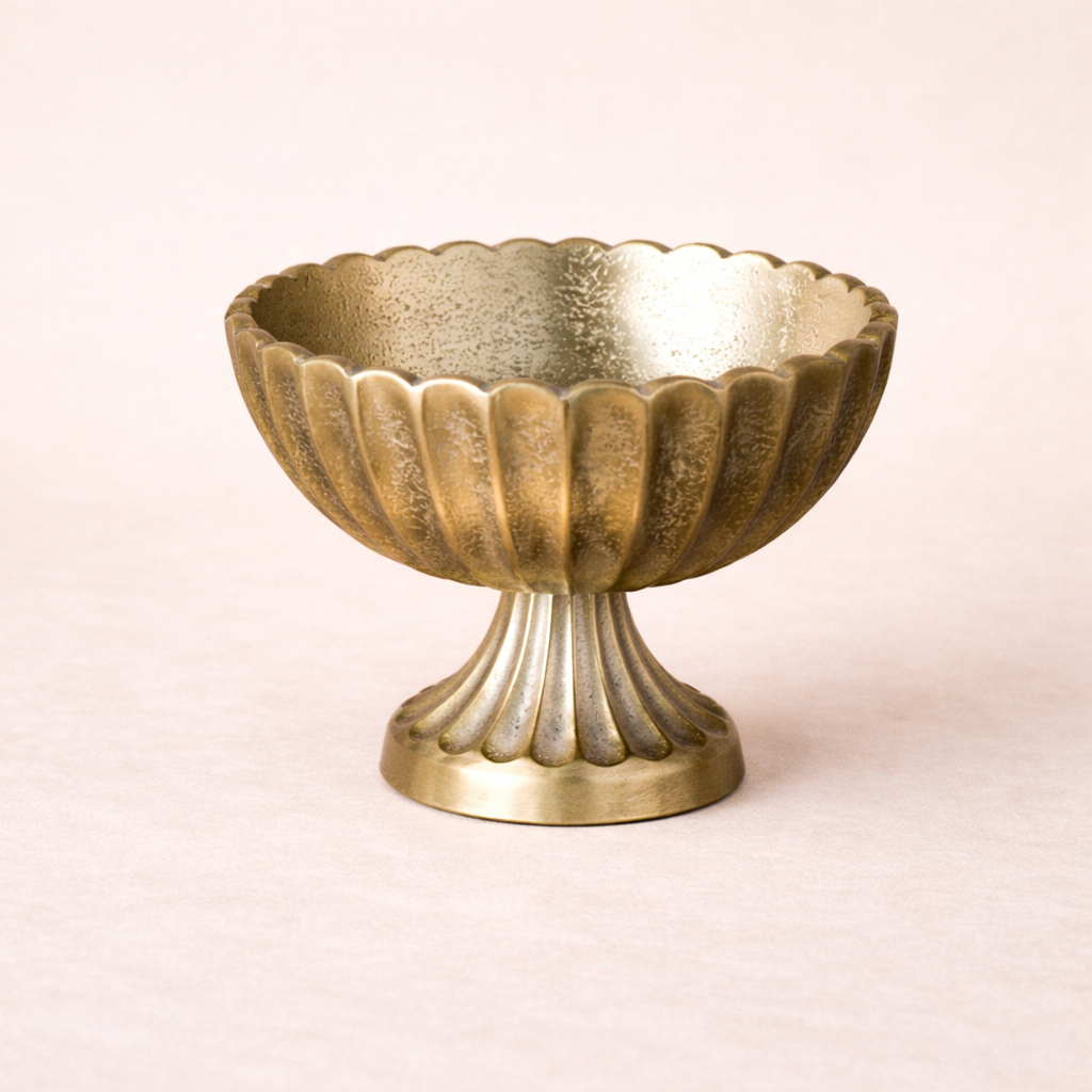 Gold Stripe Footed Compote | By Luxe B Co. 